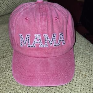Pink 'MAMA' Embellished Cap
